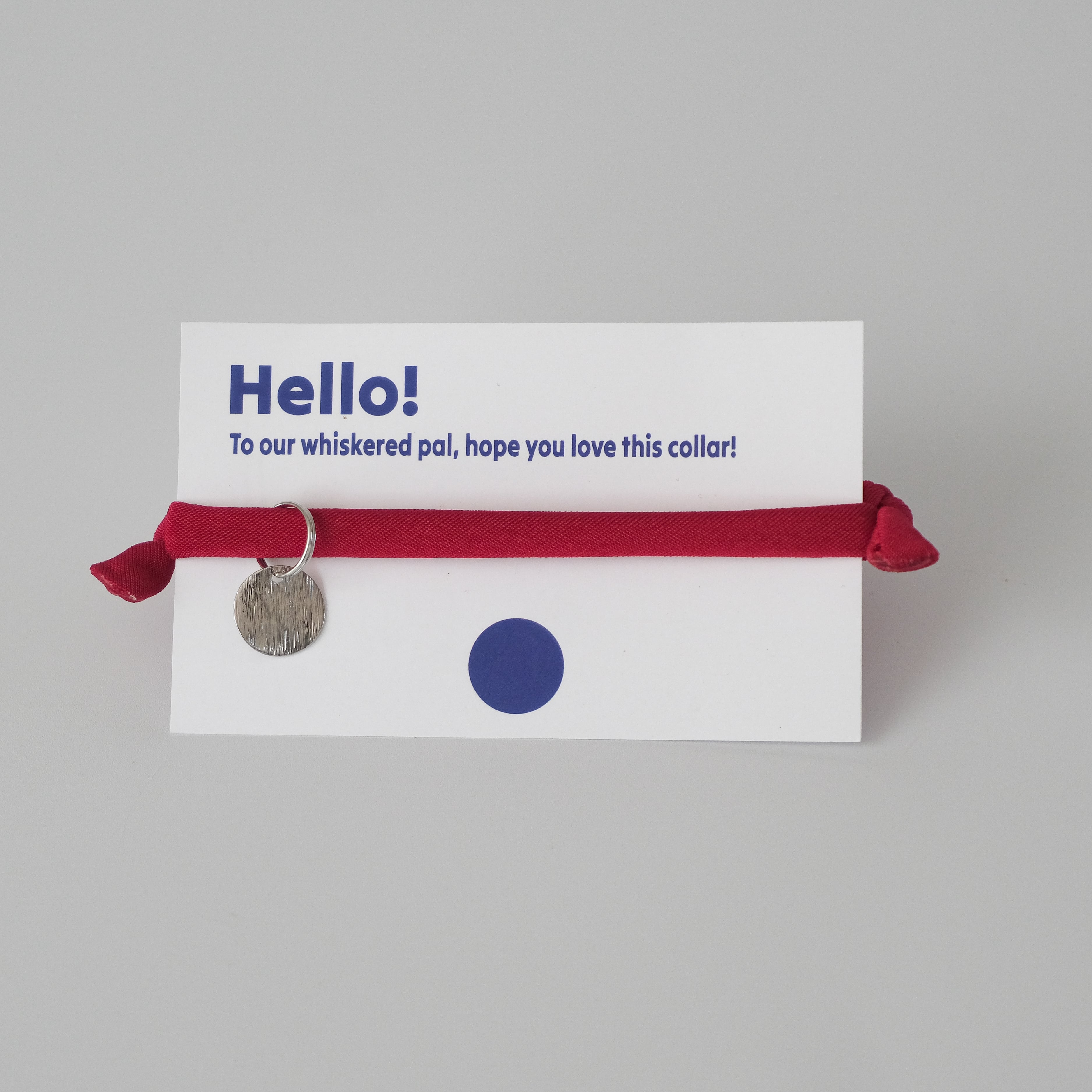 負担の少ない猫首輪 ガーネット / シルバー