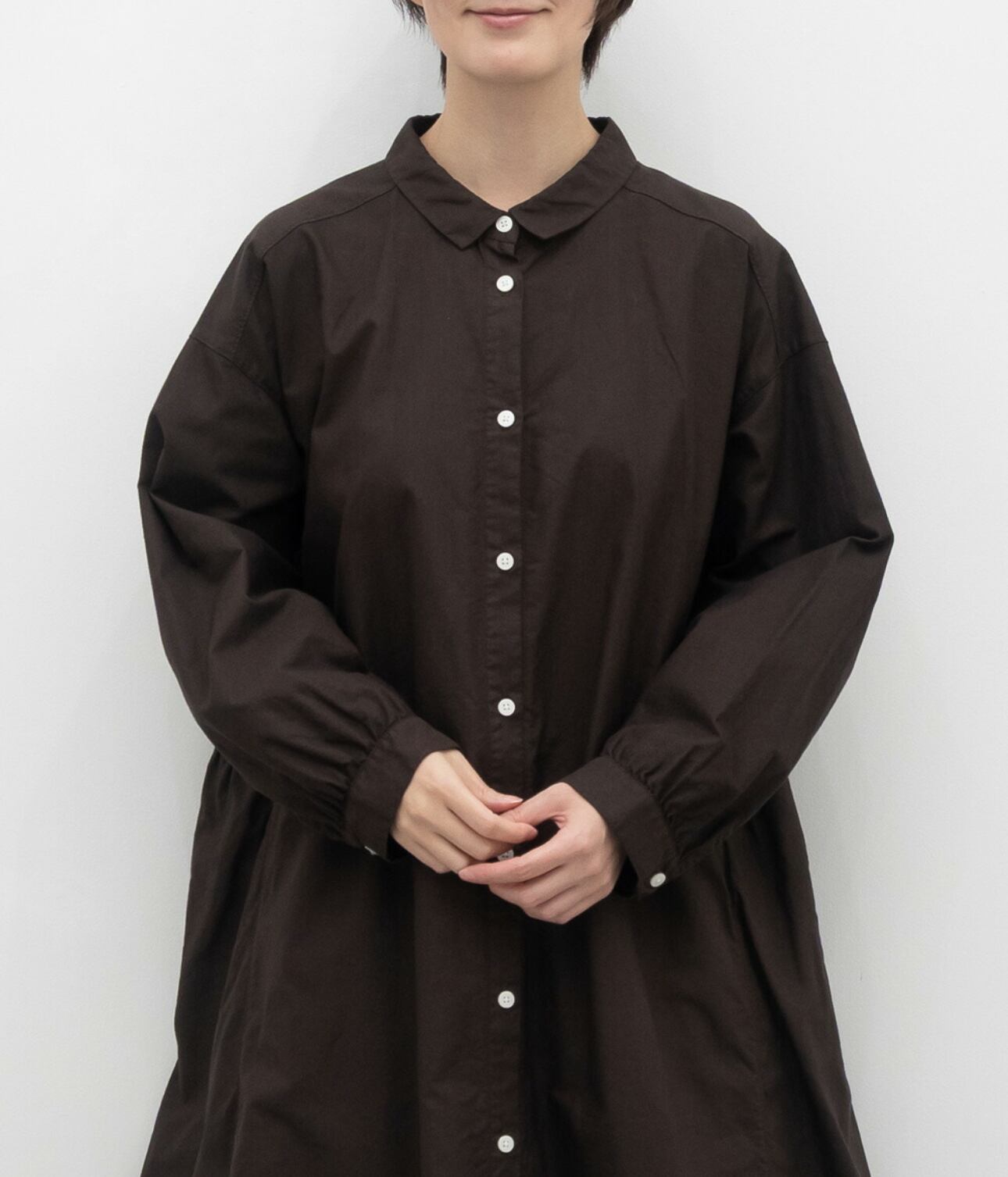 SUN VALLEY サンバレー / 製品染め オックス シャツワンピース