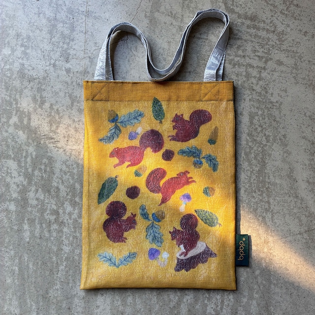 【松尾ミユキ】BOIL LAYERED MINI TOTE BAG ボイル生地 レイヤード ミニトートバッグ -SQUIRRELL-