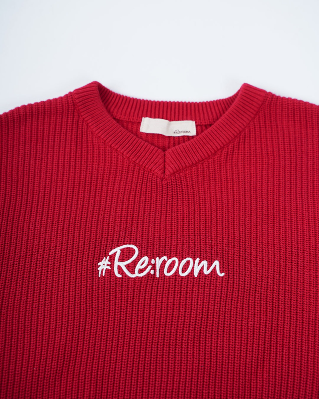 【#Re:room】3D LOGO V NECK KNIT［REK172］
