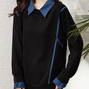 トップス デート カットソー 袖あり 長袖 かわいい 大人可愛い きれいめ シンプル カジュアル 大人 上品 おしゃれ お洒落 主役級 存在感 春 秋 10代 20代 30代 レディース 女性用 OL 学生 デート お出かけ 公園デビュー 女子会 休日 イベント 旅行 着回し 普段使い ファッション コーデ 楽ちん モテ トレンド 流行 インスタ映え L XL 2XL 3XL 4XL 5XL 黒 ブラック