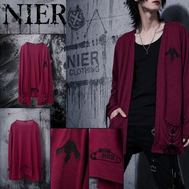 《週末SPECIAL PRESENT》RED COLOR LACE-UP CARDIGAN