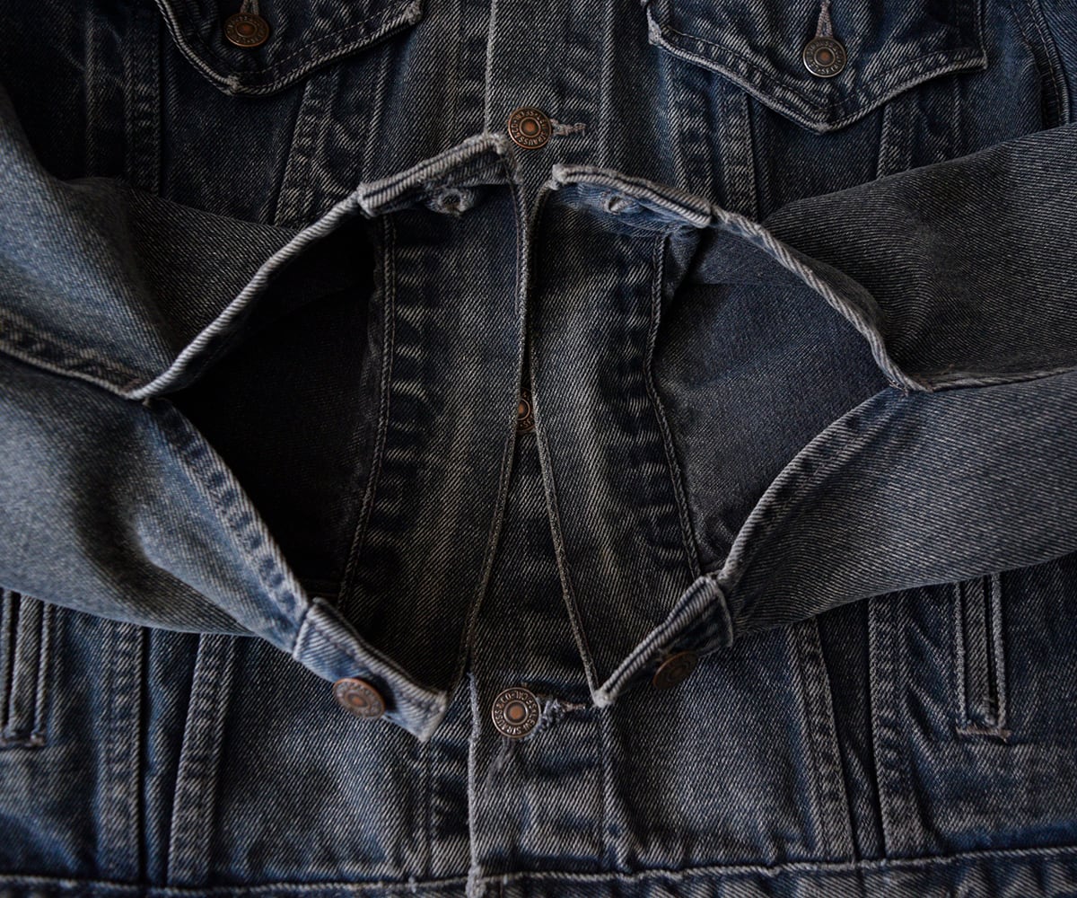 RARE! 80s Levi's 70506-1913 L Black Navy | SECOND TIME GLORY