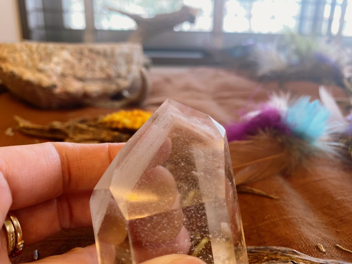 【希少高透明】ガーデンクォーツタワー淡ピンクレア色クォーツインファントム天然石 希少高透明】ガーデンクォーツタワー淡ピンクレア色クォーツイン