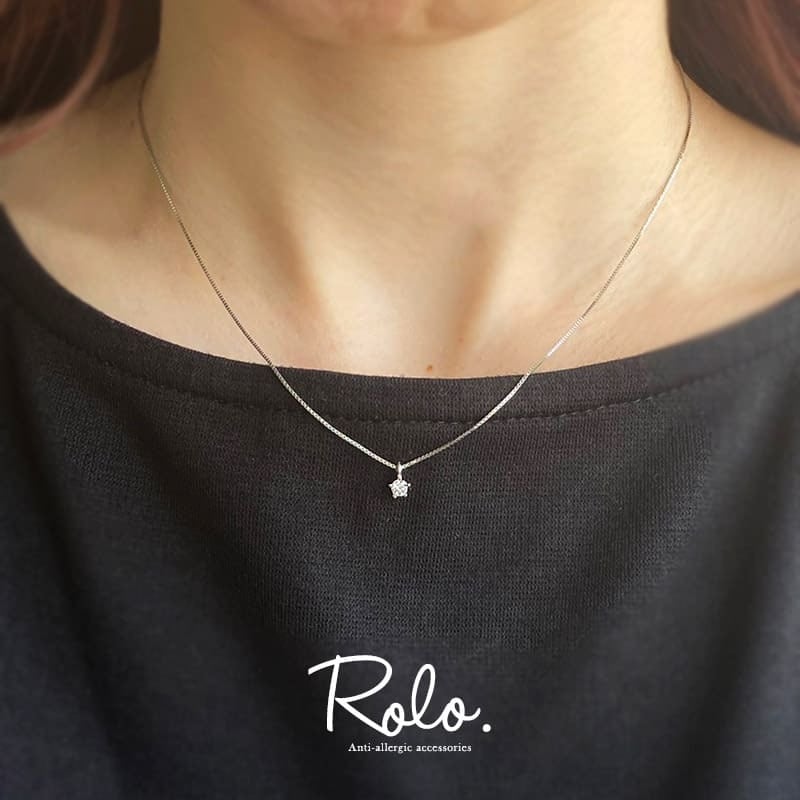 CZ 3mmダイヤカットネックレス シルバー925 | Roloshop BASE店