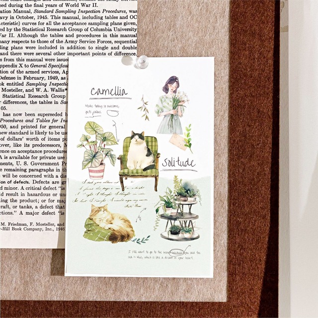 日々を楽しむ転写シールセット　2枚入り　 清浅时光（Shallow Time）シリーズ[MC-47s]