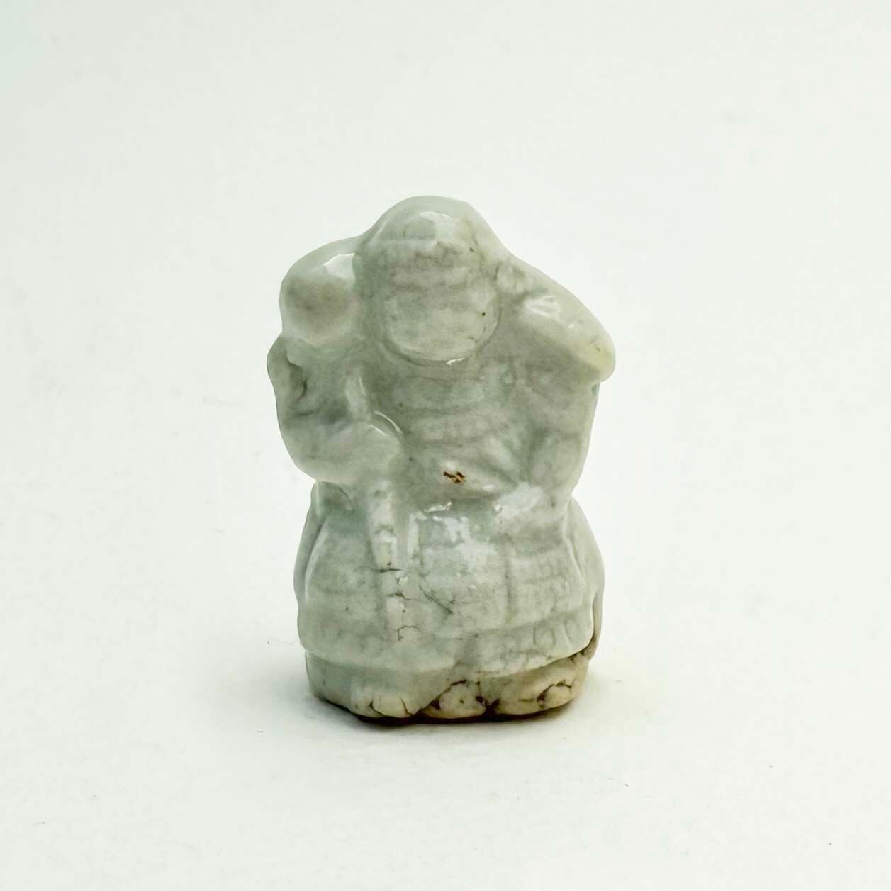 ヴィンテージ陶製豆神様人形（毘沙門天）