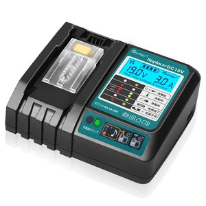 【努力特価】Waitleyマキタ DC18V充電器 互換 18V /14.4Vバッテリー充電器 冷却ファン付き 液晶パネル付き 充電開始/完了メロディ付 マキタ18V バッテリー 対応 BL1460 BL1430 BL1860 1830など充電可能 【バッテリー別売】