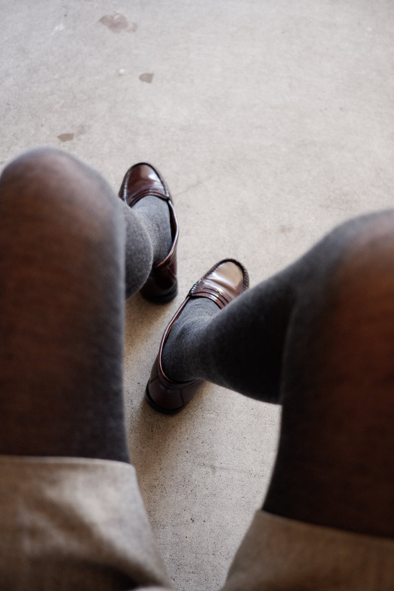 Ultra fine merinowool tights col.Medium gray