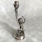 天使のキャンドルスタンド シルバー 太鼓（スペイン）キャンドルホルダー　エンジェル　音楽隊 16OTb15-2
