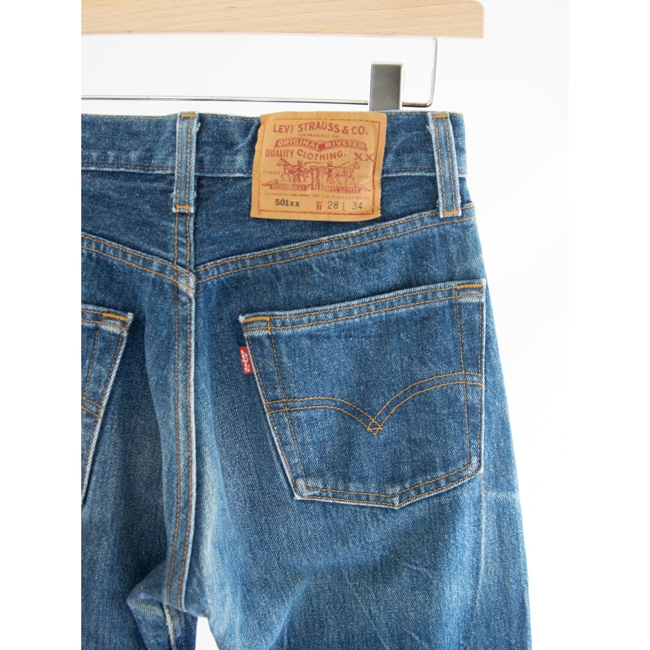 LEVI’S 501 緑 90s US製 w28 L34