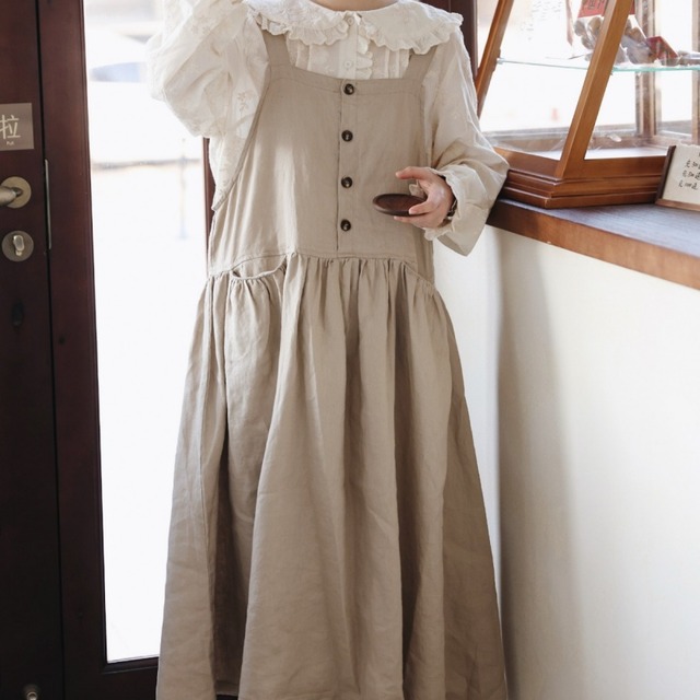 フロントボタンジャンパースカート　T0076