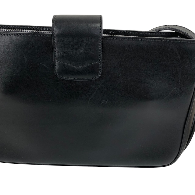 CELINE セリーヌ ショルダーバッグ ブラック トリオンフ レザー vintage ヴィンテージ オールド 5bs5ri