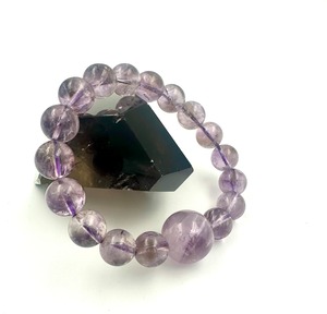 (01034)（1点のみ）（内径選べる）ブラジル産アイリスアメジスト　アメトリン【11mm】Amethyst　紫水晶　ラウンドカット　デザインブレスレット　デザブレ　厄除け　魔除け　ラウンドカット　アメジストシトリン　パワーストーン　天然石