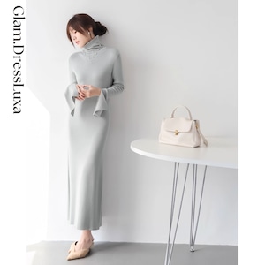 Flare Sleeve Knit Dress/3color_W993