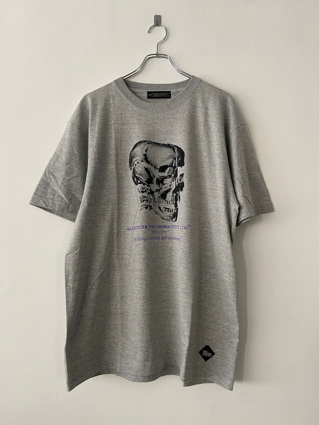 THE CORONA UTILITY × BALLISTICS / CT006 / SKULL TEE - HEATHER GRAY