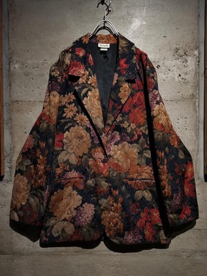Caka】Beautiful Flower Pattern Vintage Tailored Jacket | Caka(カカ 