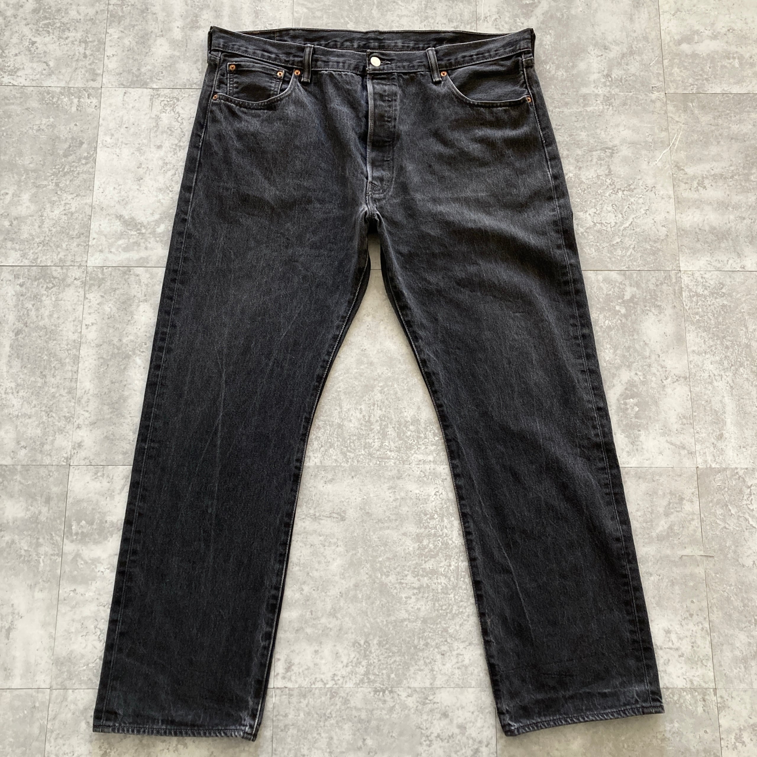 W42 L32】Levis 501 リーバイス ボタンフライ ビッグサイズ ブラック