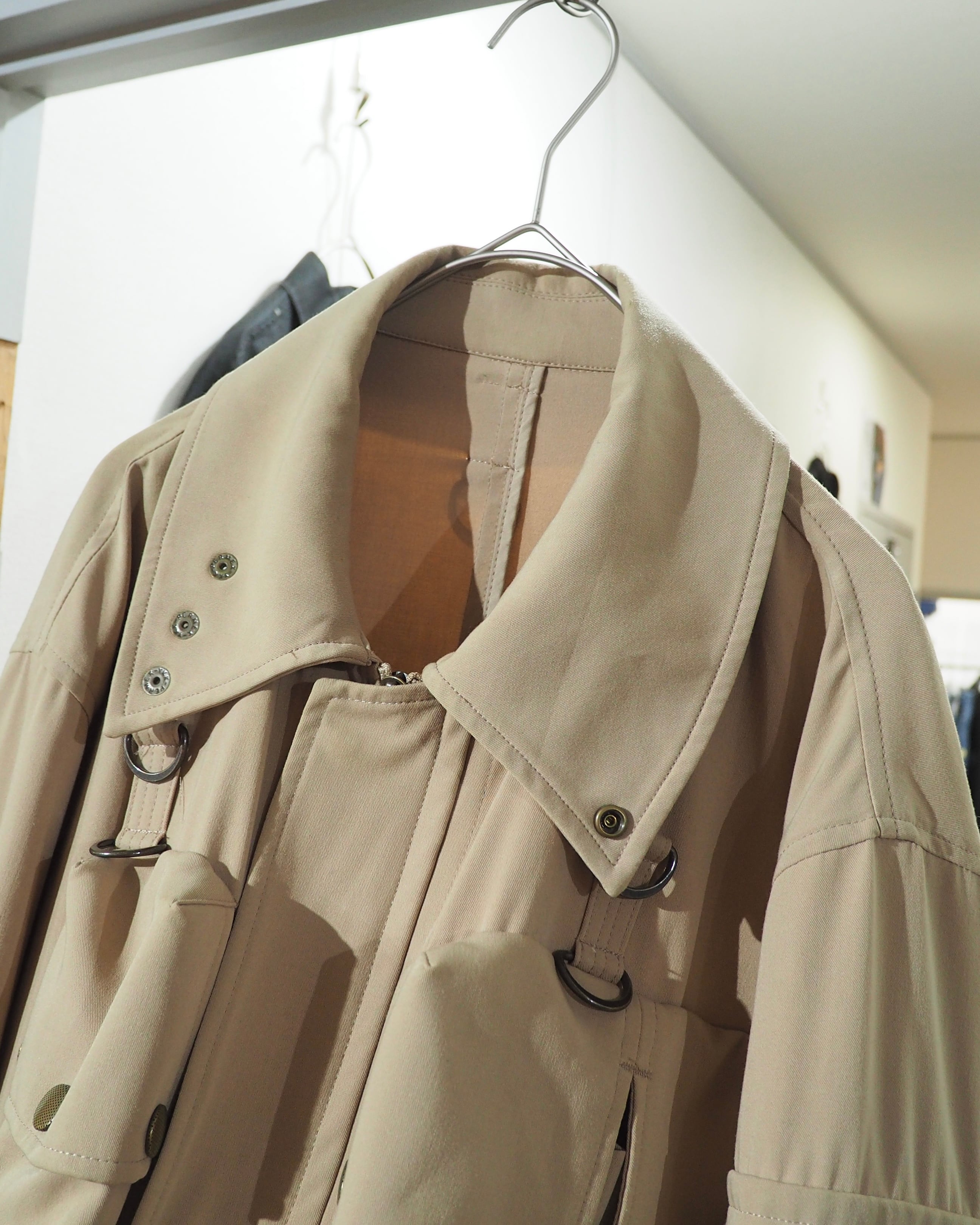 ” Iroquois ” Multi Pockets × Fake leather Panel Custom Military Jacket