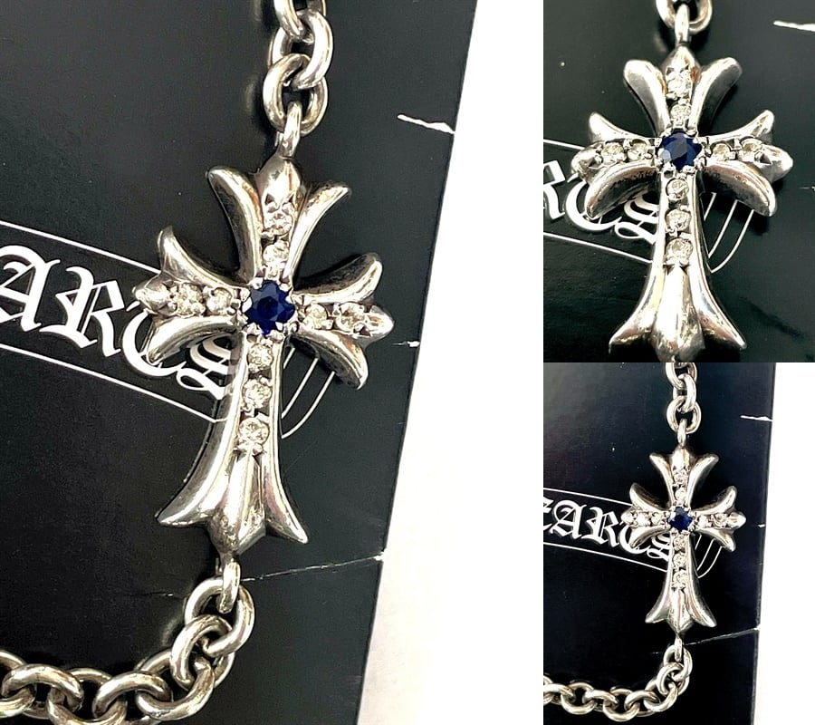 レア 特注 CHROME HEARTS クロムハーツ タイニー CH クロス ブレス 10