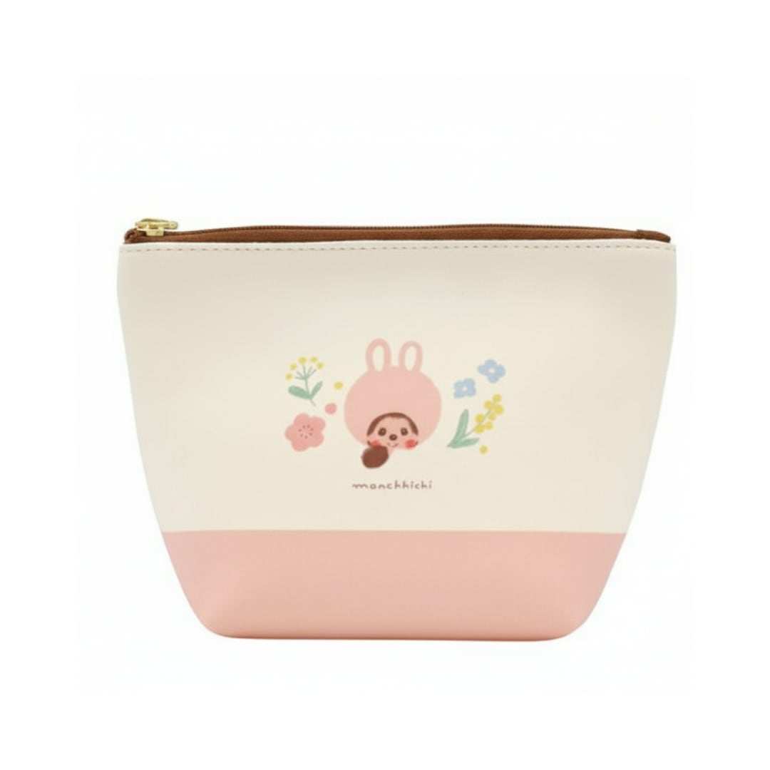 【monchhichi】モンチッチ うさぎ 舟形ポーチ|日本製