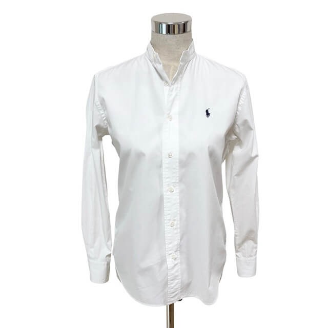 古着 ラルフローレン 長袖 バンドカラーシャツ クリーニング済み RALPH LAUREN POLO SPORT レディース サイズ9