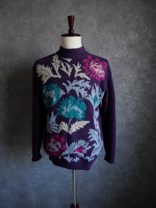 90s ALFRED DUNNER Acryl×Nylon sweater