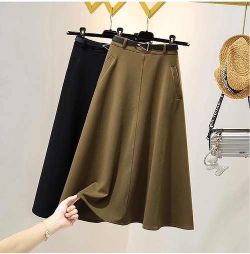 【大きいサイズL-4XL】【秋冬新作】ファッションスカート♪ブラック/イエロー2色展開◆#schmnc-272417