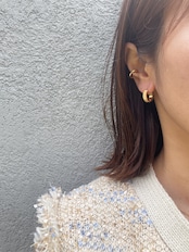 ribbed hoop pierce