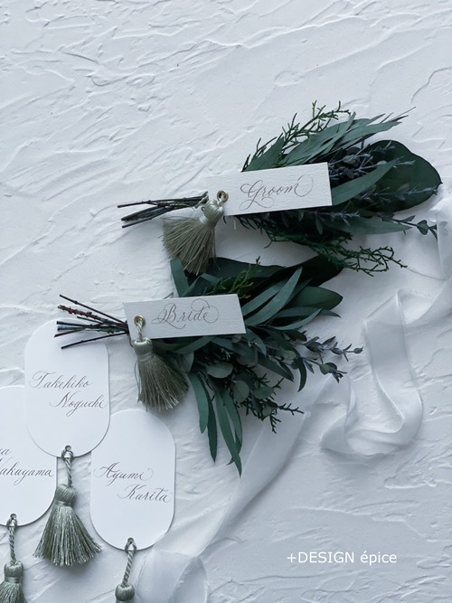 ++wedding装花　受付ミニスワッグ++