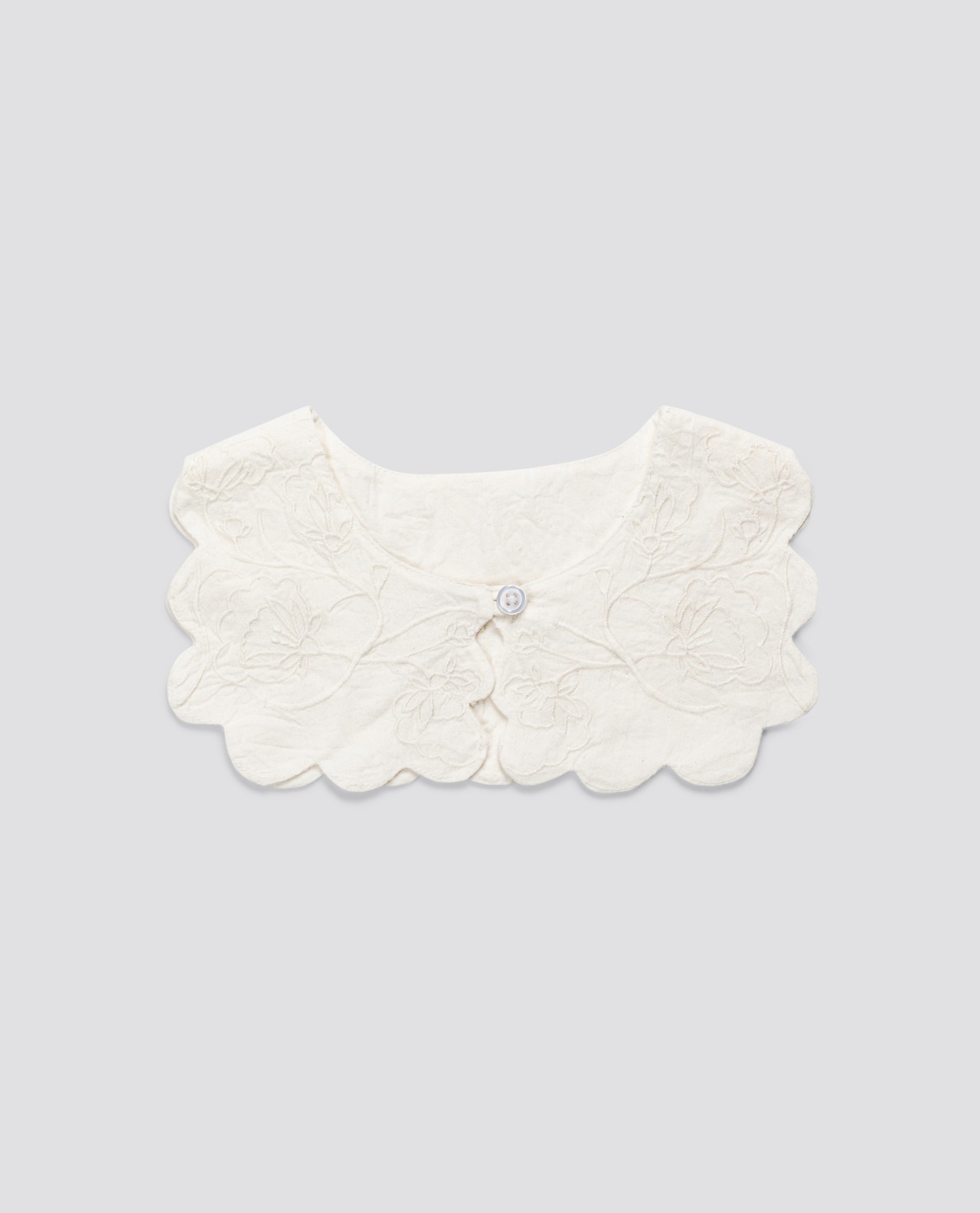 Little Cotton Clothes　Embroidered Scalloped Collar