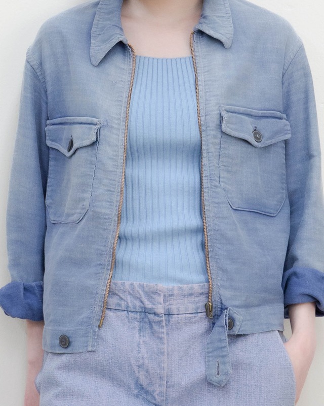 1960s good damaged french work jacket