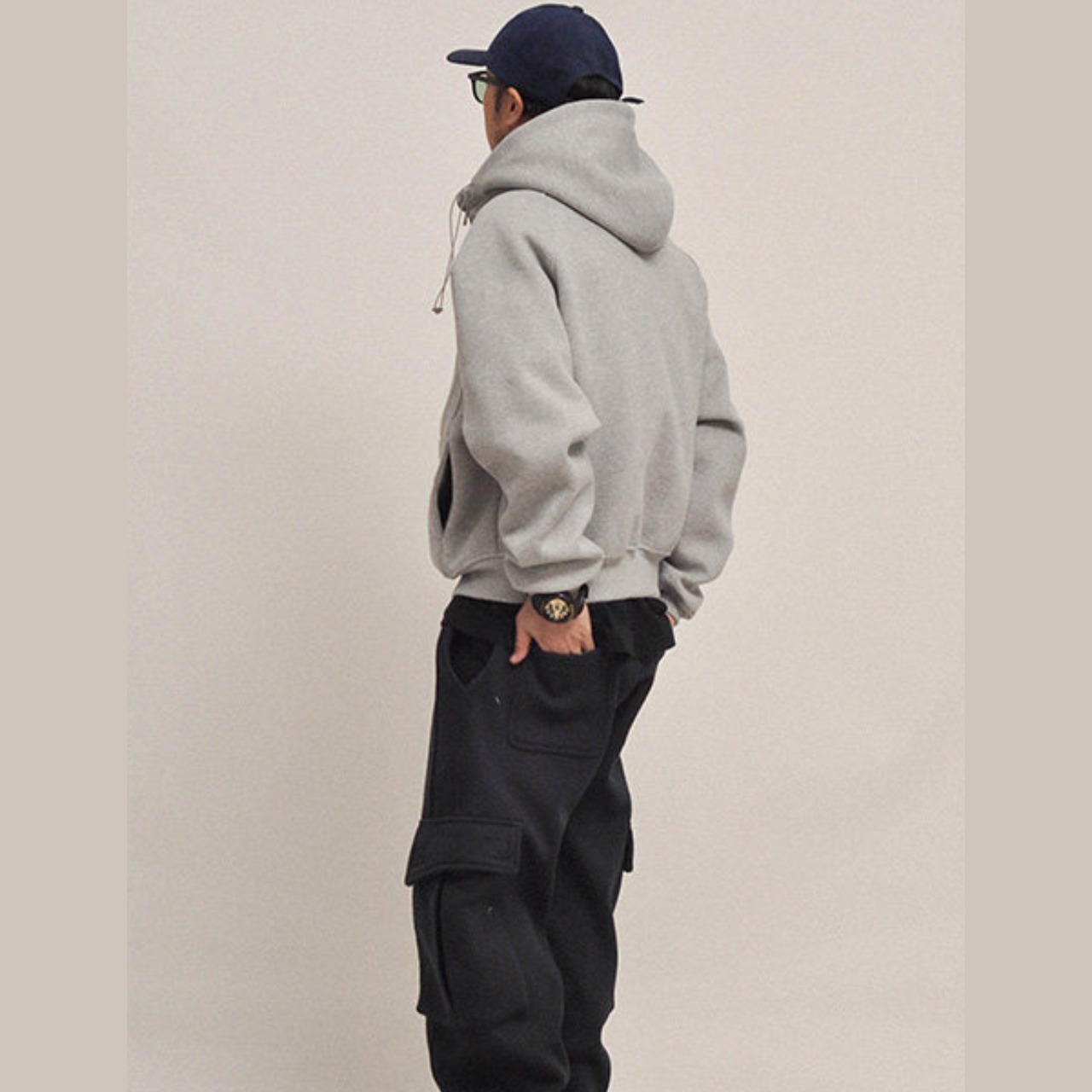 アシンメトリーZIPテックパーカー A2032 - 7