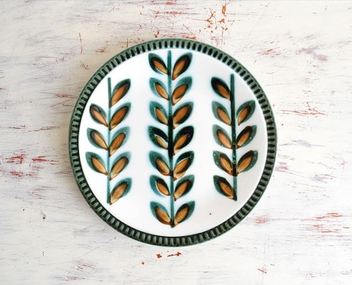 ベルギー製 BOCH ボッホ Rambouillet ランブイエ 磁器 ケーキプレート 18.7cm お皿 陶器 アンティーク 食器 ヨーロッパ_220620 it1762