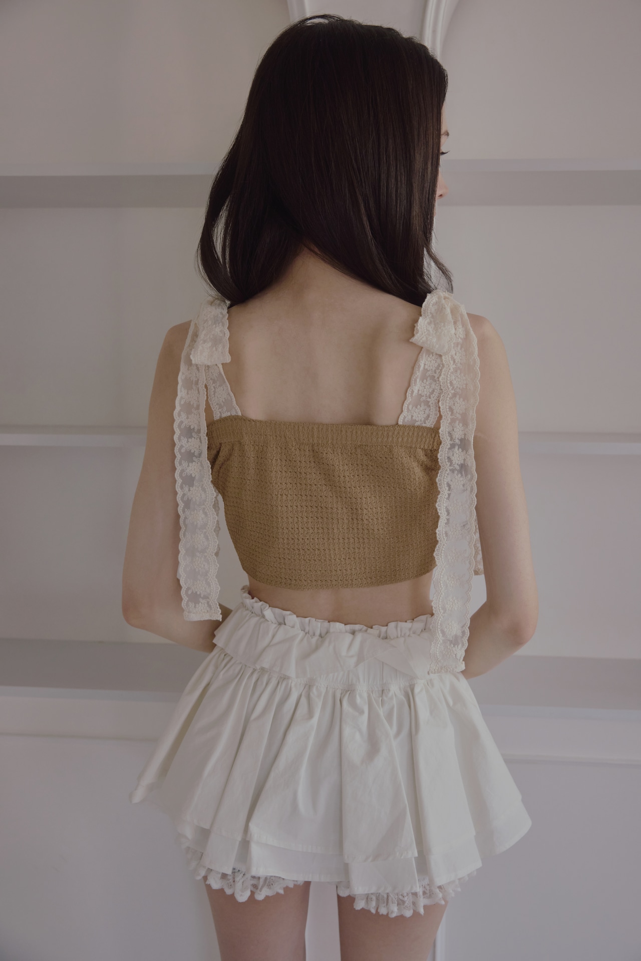 Double lace skirt pants