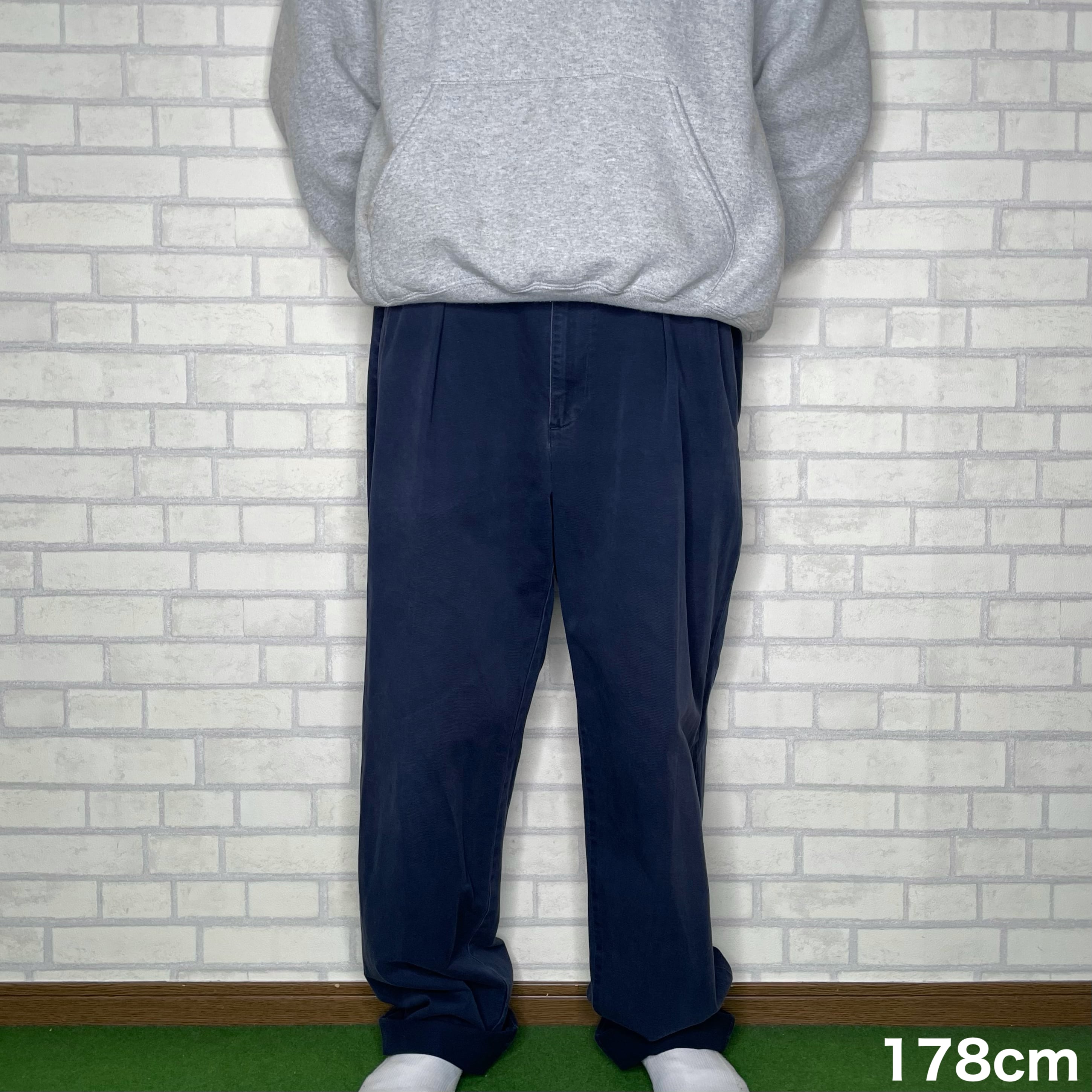 Polo By Ralph Lauren コットンパンツ W38×L32 ツータック ポロチノ 