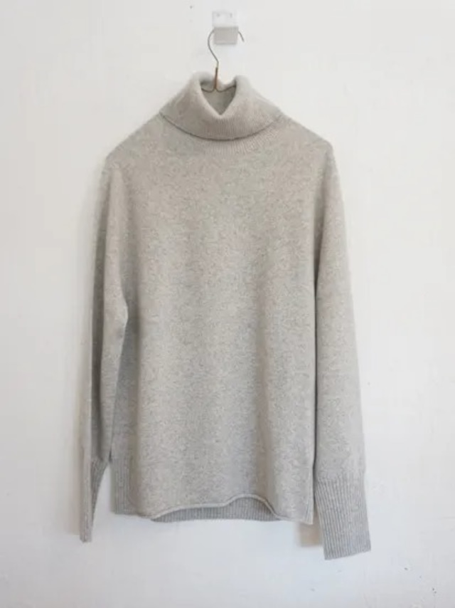 kotonウールカシミアスロウピングショルダータートルネック