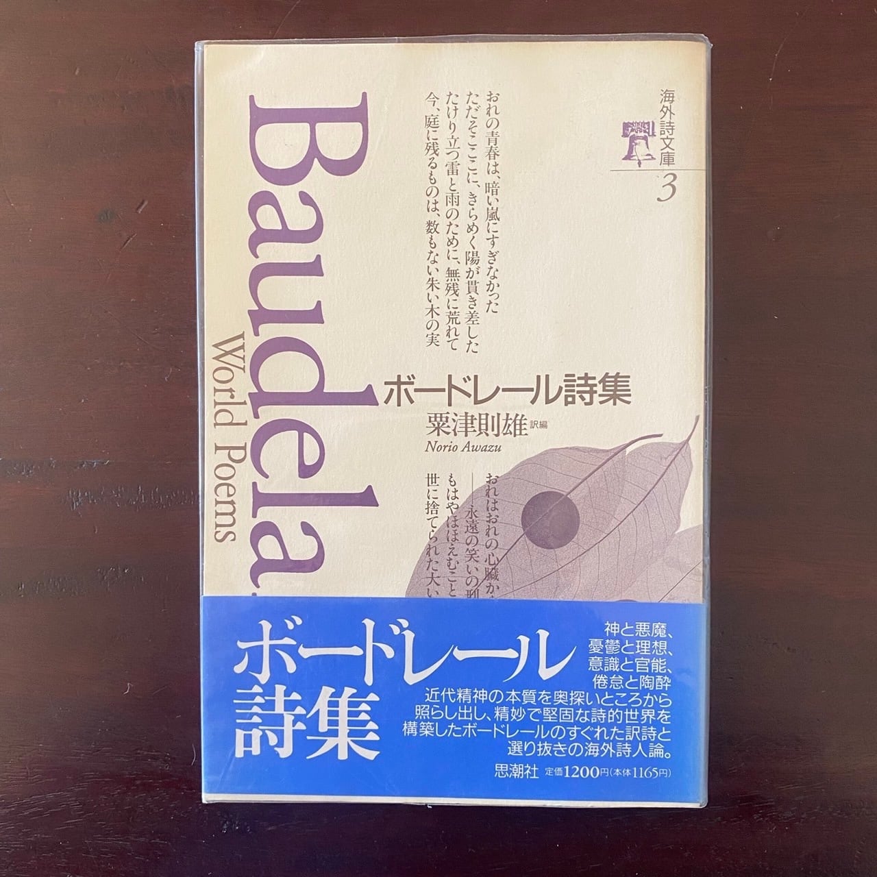海外詩文庫3『Baudelaire ボードレール詩集』粟津則雄訳編 | サロ書店