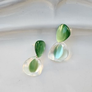 MX Design bijoux | 596 (Green) - Pierced Earrings | ピアス