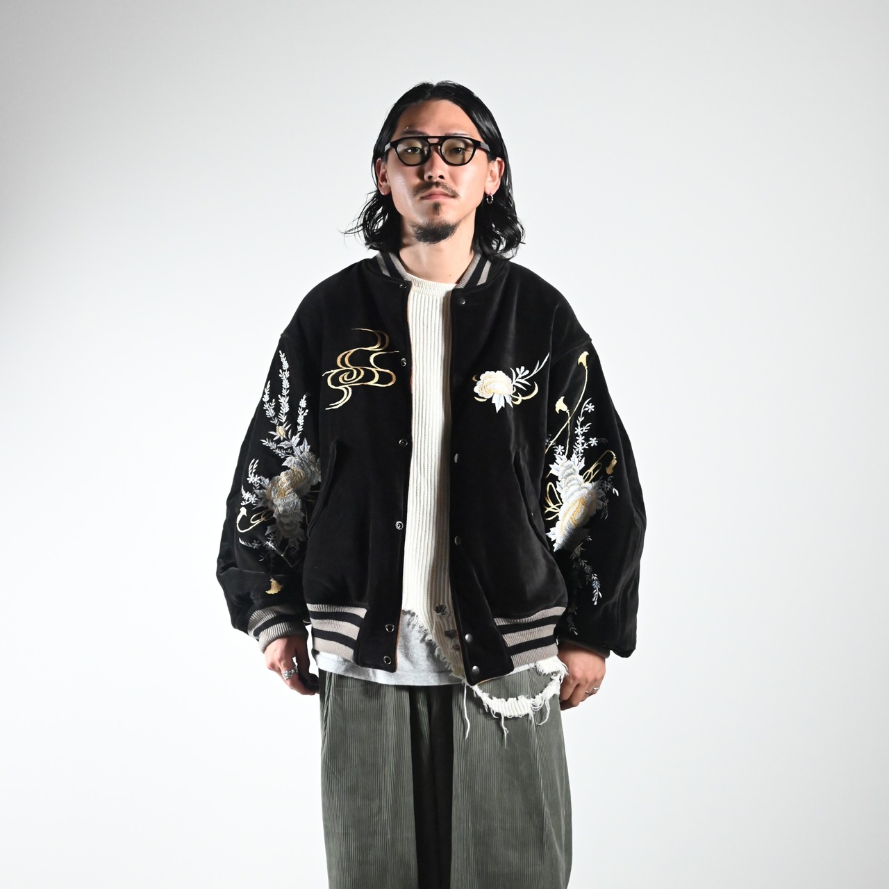 LEH26AW新作Embroidery SKA Reversible Blousonコーディネート2