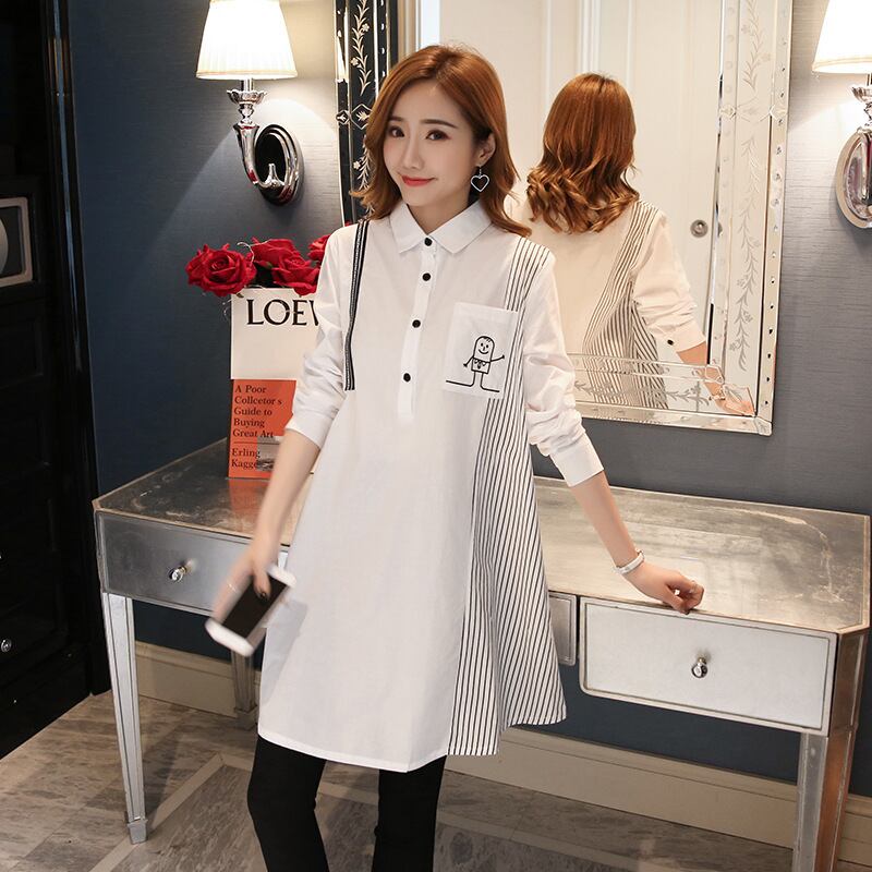 【新作】【送料無料】 マタニティウェア2020秋冬新作ファッションステッチラペルワンピース オータム 秋物 ウィンター 冬物 expec279638552918