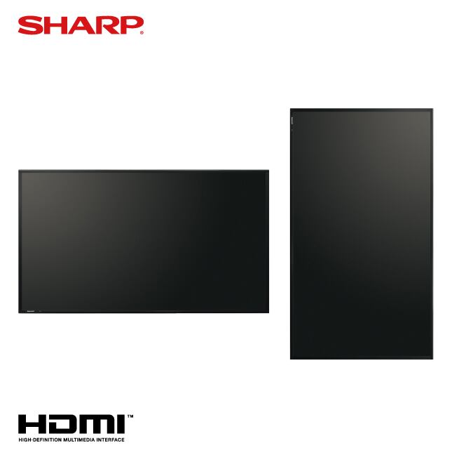 SHARP 55V型4Kディスプレイ +木製サイネージスタンドセット イーゼル【届いたその日からサイネージ】 | 「届いたその日からサイネージ」- Disit Online - powered by BASE