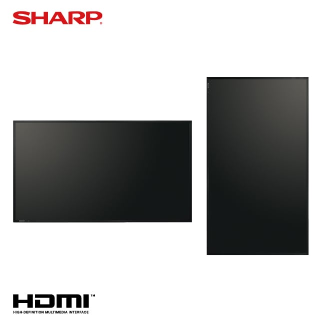 SHARP 55V型4Kディスプレイ +木製サイネージスタンドセット イーゼル【届いたその日からサイネージ】 「届いたその日からサイネージ」-  Disit Online