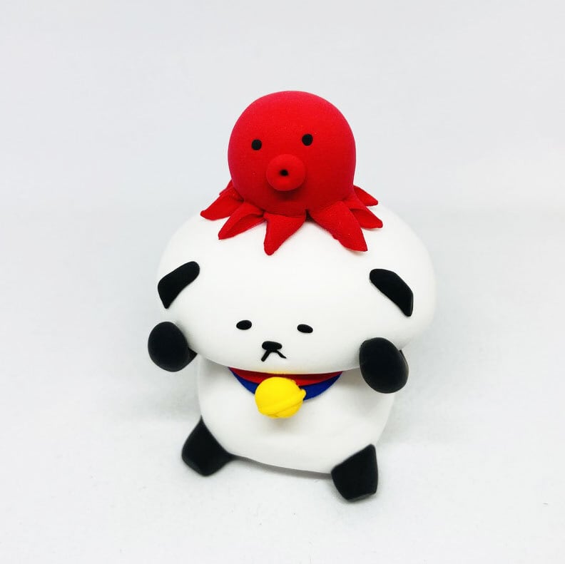 タコにパンダ / 紙粘土 / カトコト