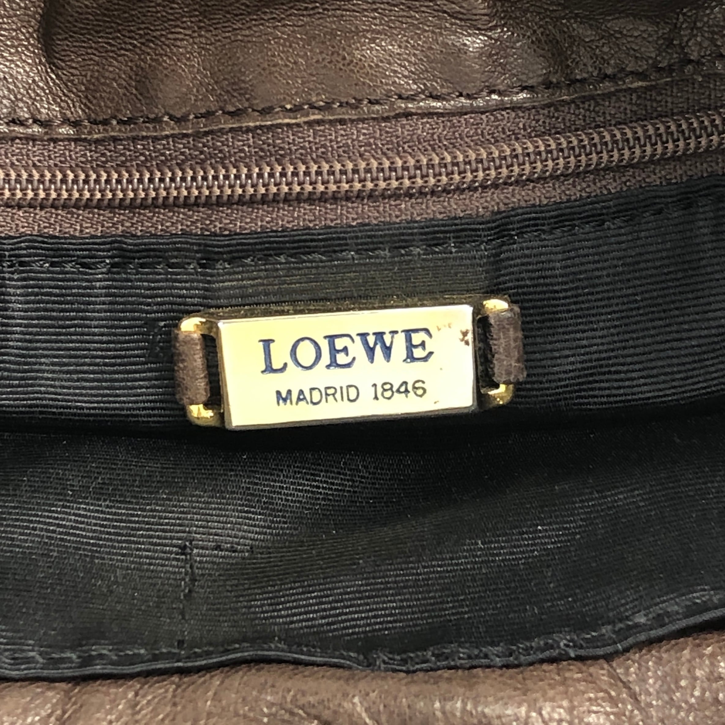LOEWE ロエベ ショルダーバッグ ブラウン アナグラム ナッパレザー