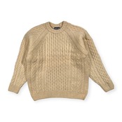 イングランド製 90s LANDS’ END ランズエンド フィッシャーマン ウールニットセーター サイズ M /アイボリー/ビンテージ/メンズ