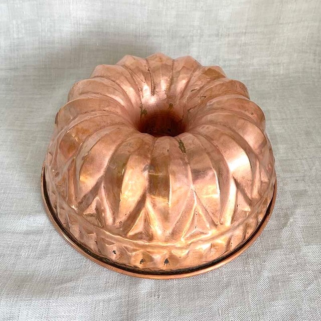 コッパーモールド 大型クグロフ お菓子型（壁掛けリング付）銅焼型