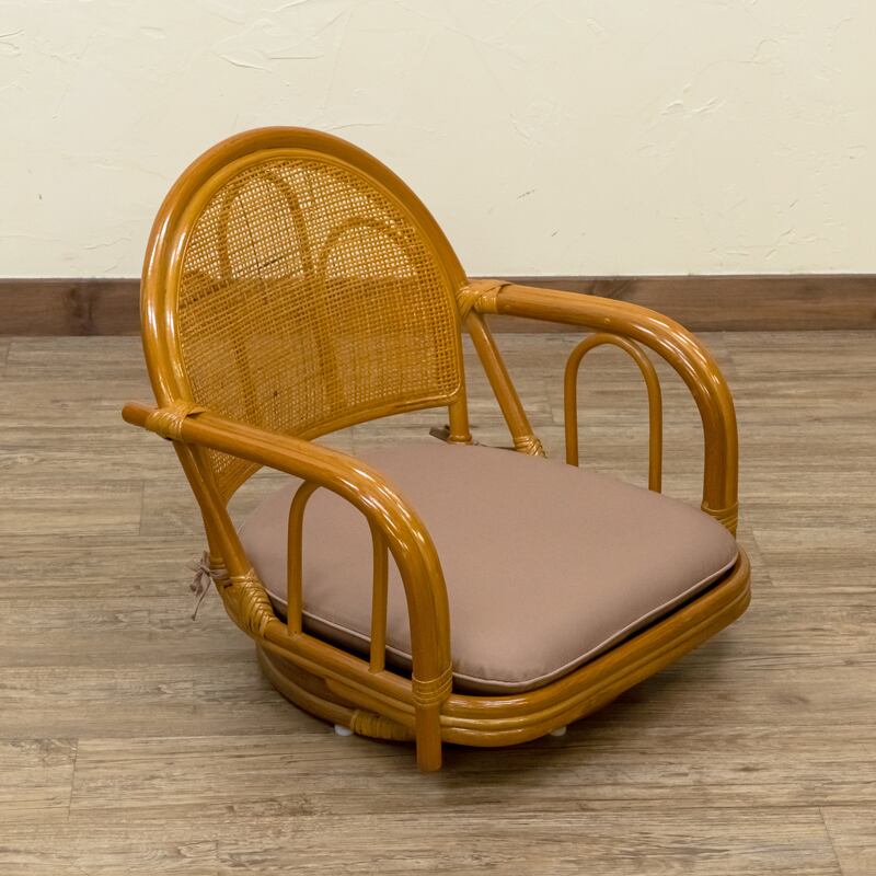 ラタン　360度回転　座椅子　ロータイプ　通気性　快適　椅子 ラタン 360度回転 座椅子 ロータイプ 通気性 快適 椅子 【公式通販】