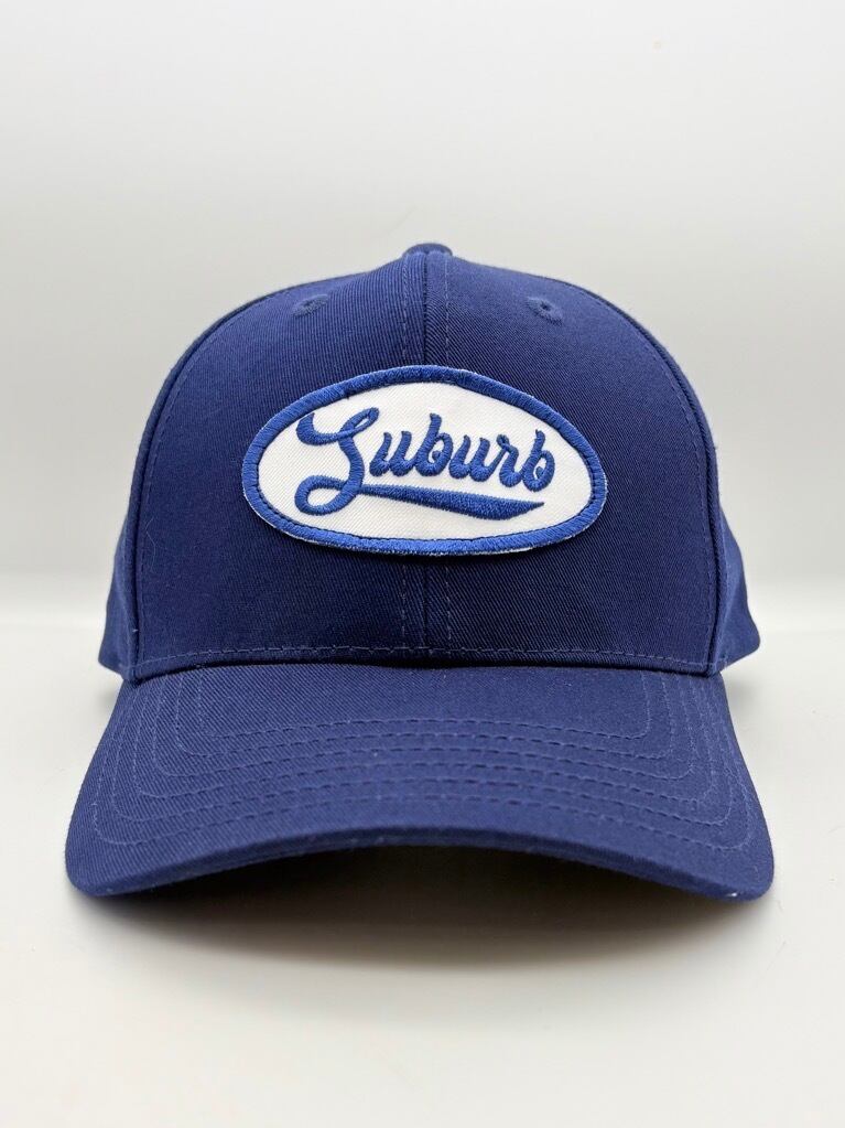 劇撮影　キャップの階級ワッペン。 Suburb ワッペン キャップ (ボディネイビー / ワッペンブルー