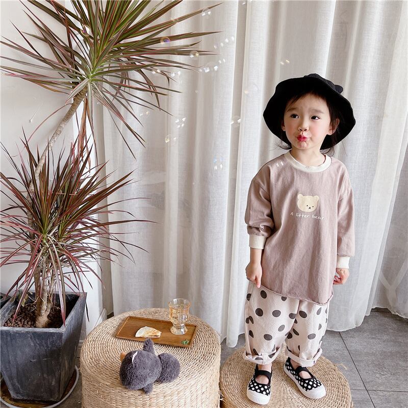 【即納】ぽわんシルエットの水玉パンツ｜海外子供服｜韓国子供服